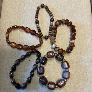 Stackable beaded bracelets